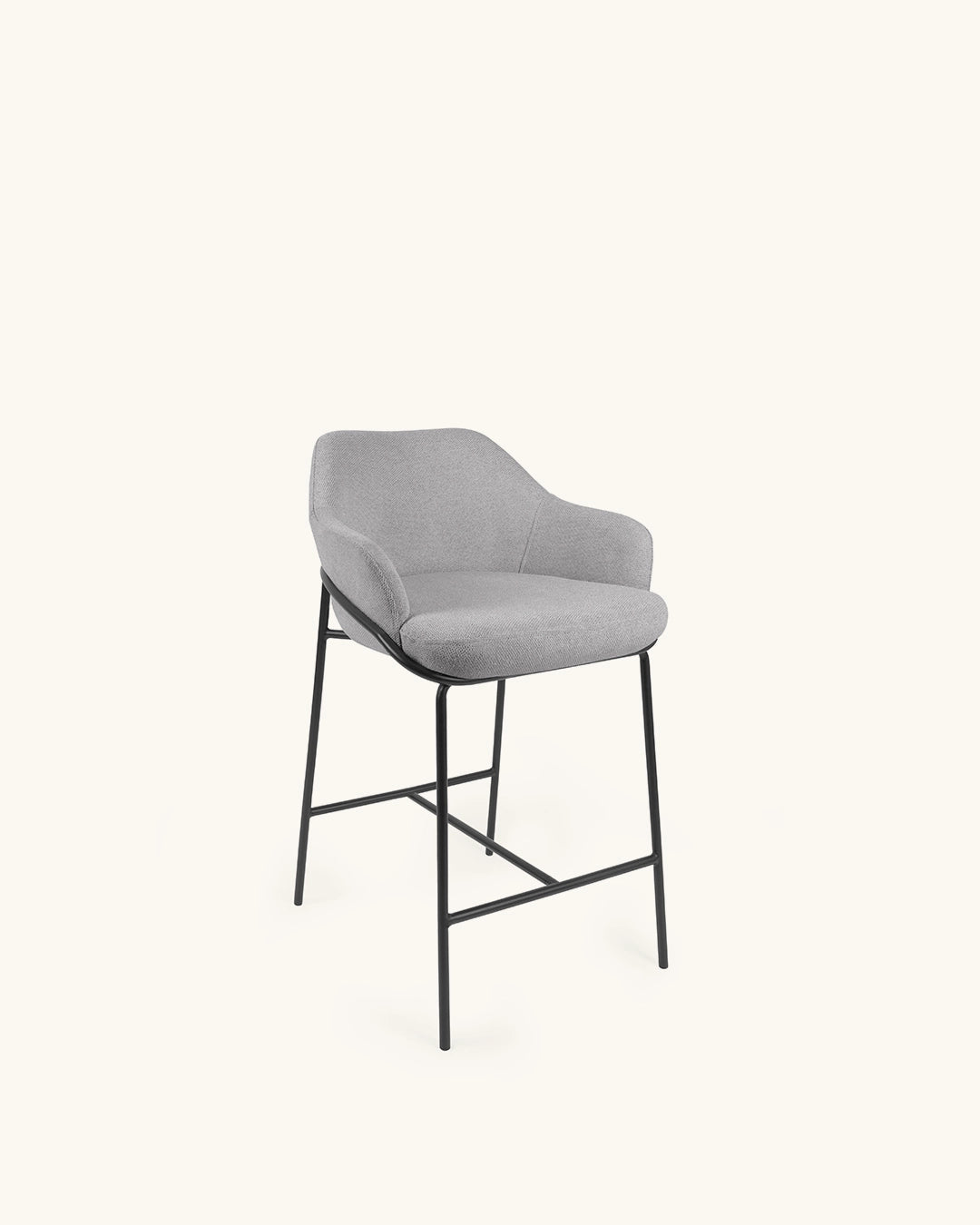 Wren // Cinzento Claro - Preto Pack 4 bancos altos