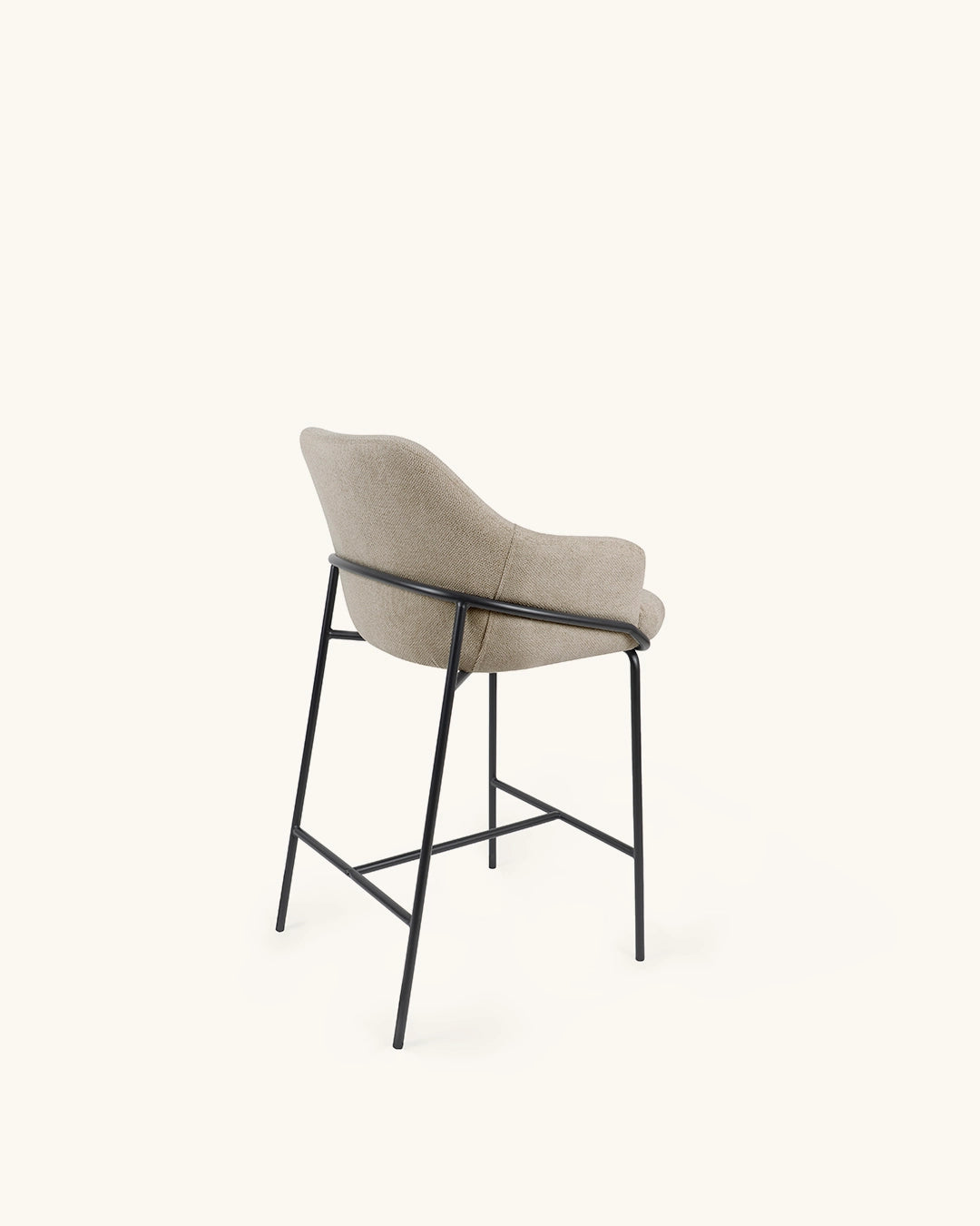 Wren // Taupe - Negro Pack 4 taburetes bajos