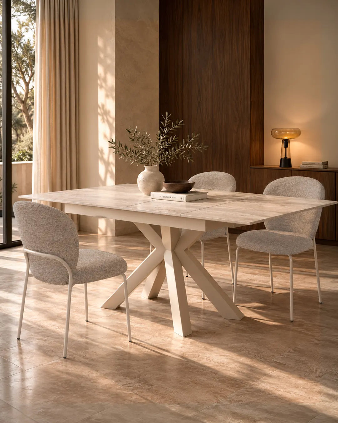 Enrica // Travertino -Bege 160-220cm