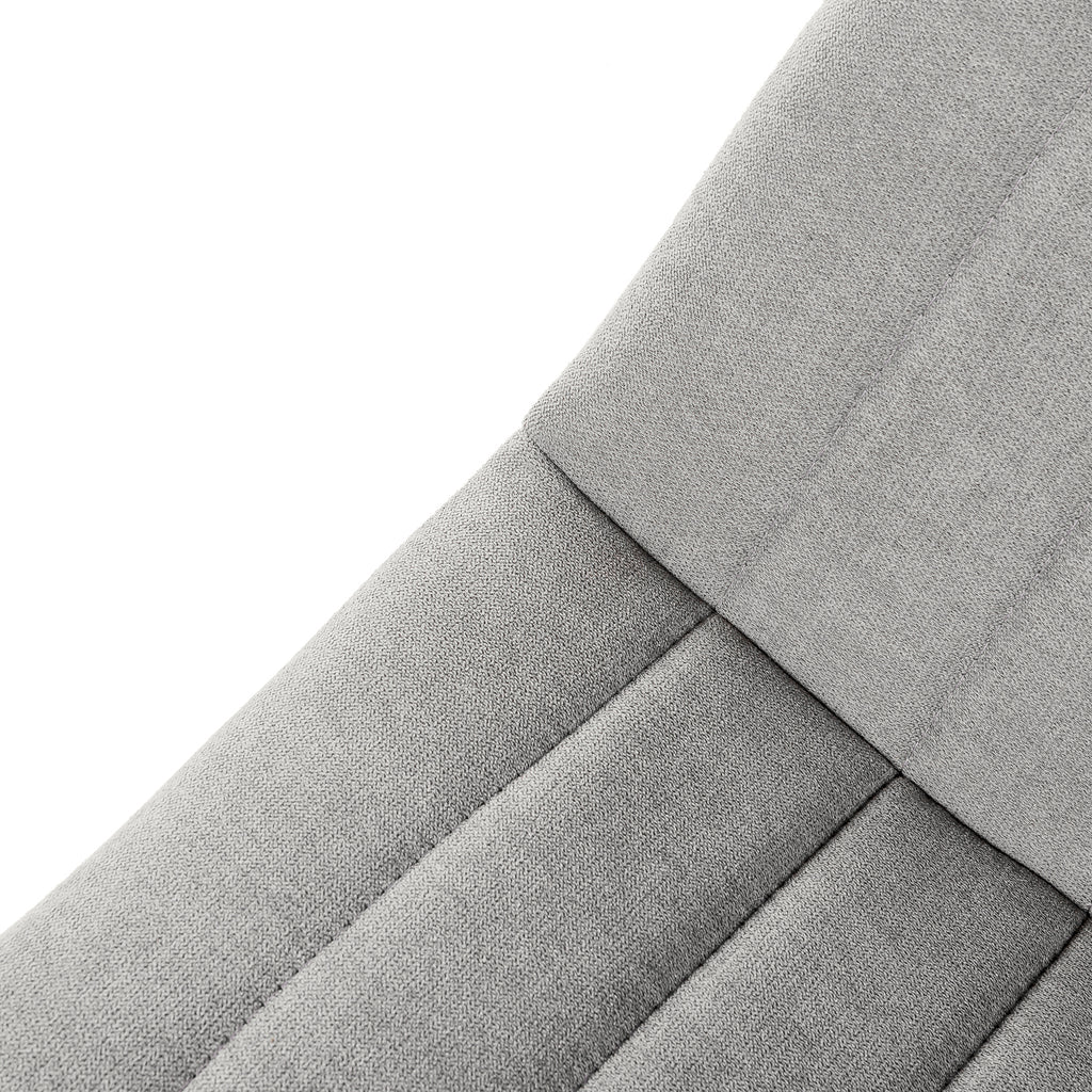 Silla de comedor tapizada Omala gris claro - Detalle tapizado