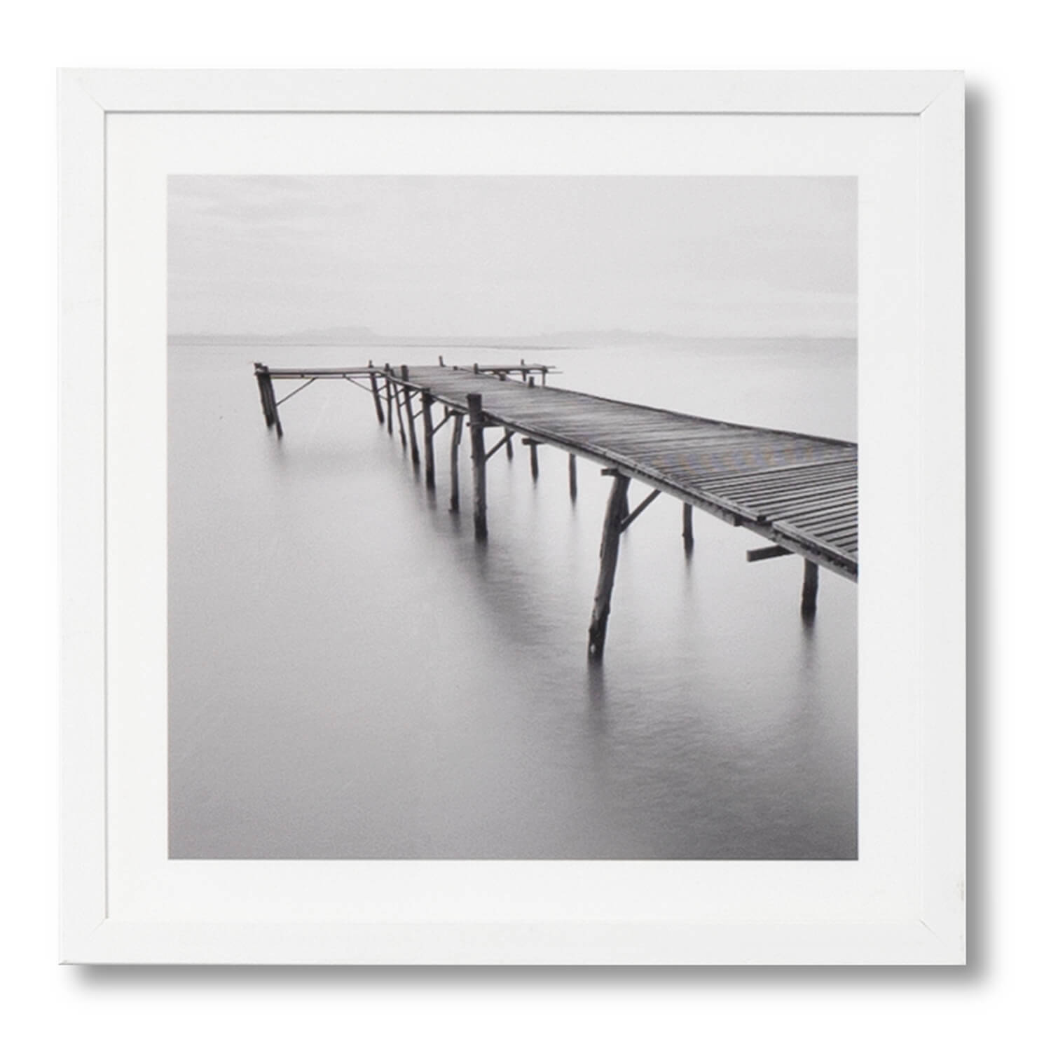 Cuadro foto Sea dock marco blanco - Vista frontal