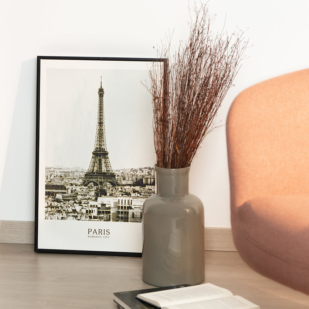Cuadro foto Eiffel tower marco negro - Fotografía de ambiente