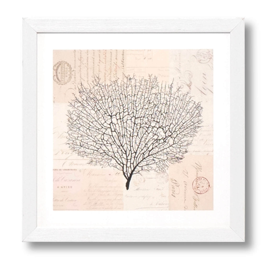 Cuadro vintage Oak tree marco blanco - Vista frontal