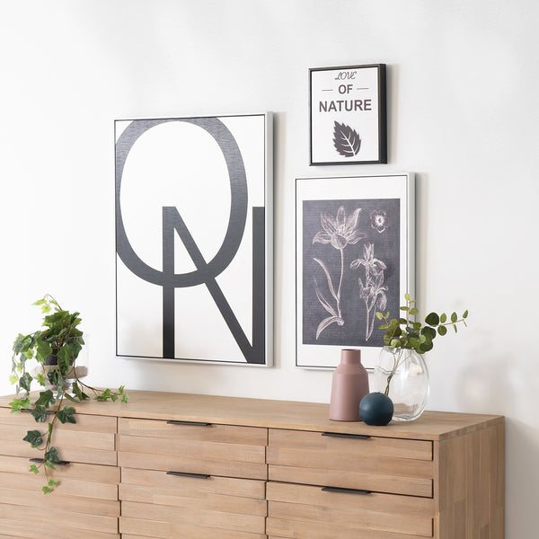 Cuadro frases Love nature marco negro - Fotografía de ambiente