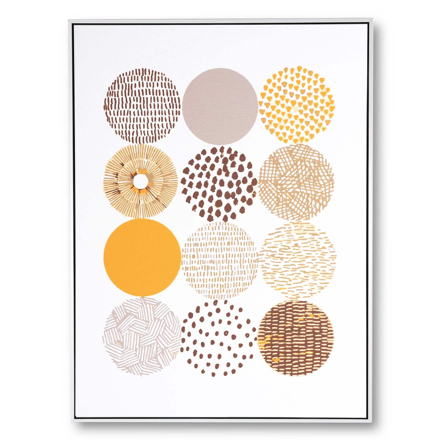 Cuadro abstracto Fireworks1 marco blanco - Vista frontal