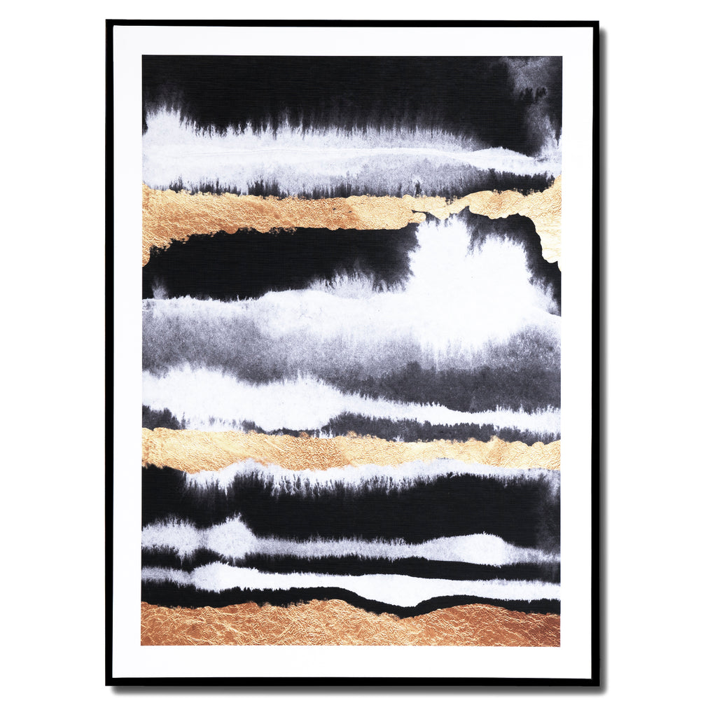 Cuadro abstracto Floggy horizon1 marco negro - Vista frontal