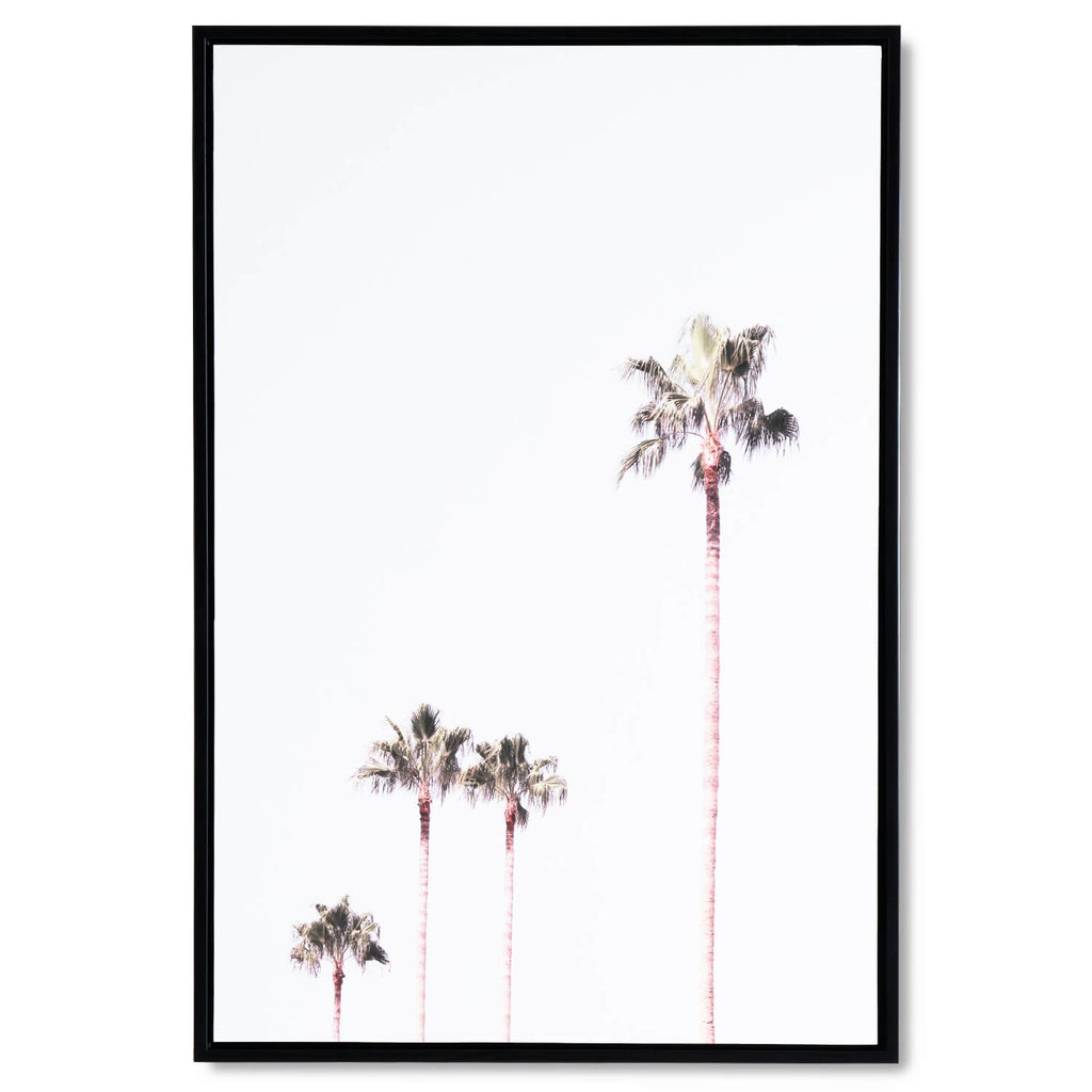 Cuadro minimalista Summer palms marco negro - Vista frontal