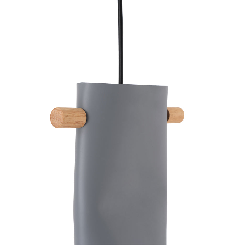 Lámpara de techo Saloni gris - Detalle embellecedor pantalla