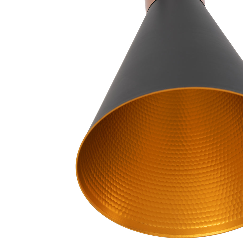 Lámpara de techo Pankaj negro - Detalle pantalla