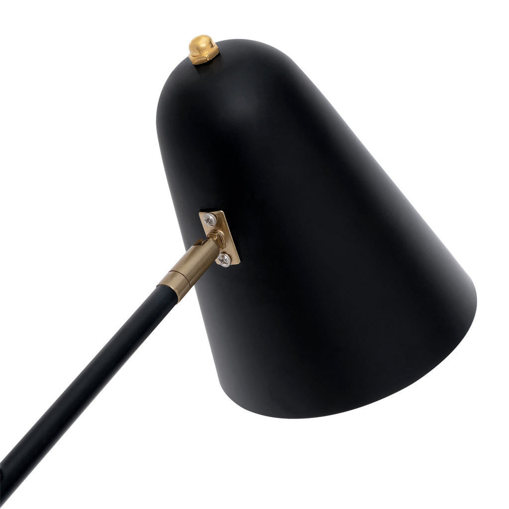 Lámpara de aplique Aruj negro - Detalle pantalla