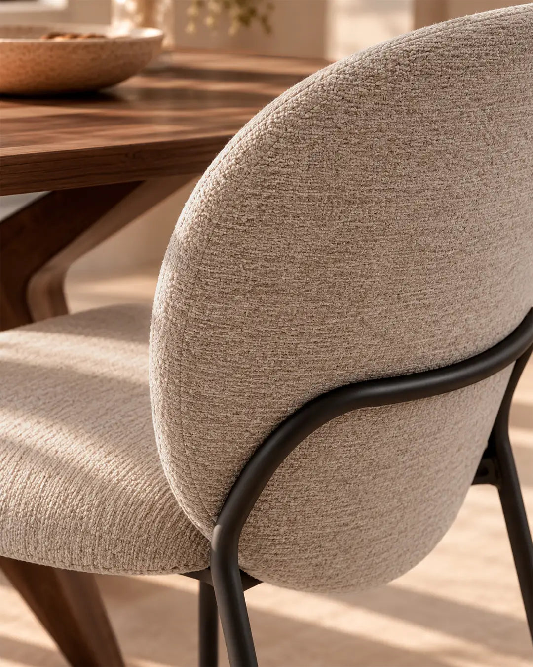 Veda // Taupe-Negro Pack 2 Sillas