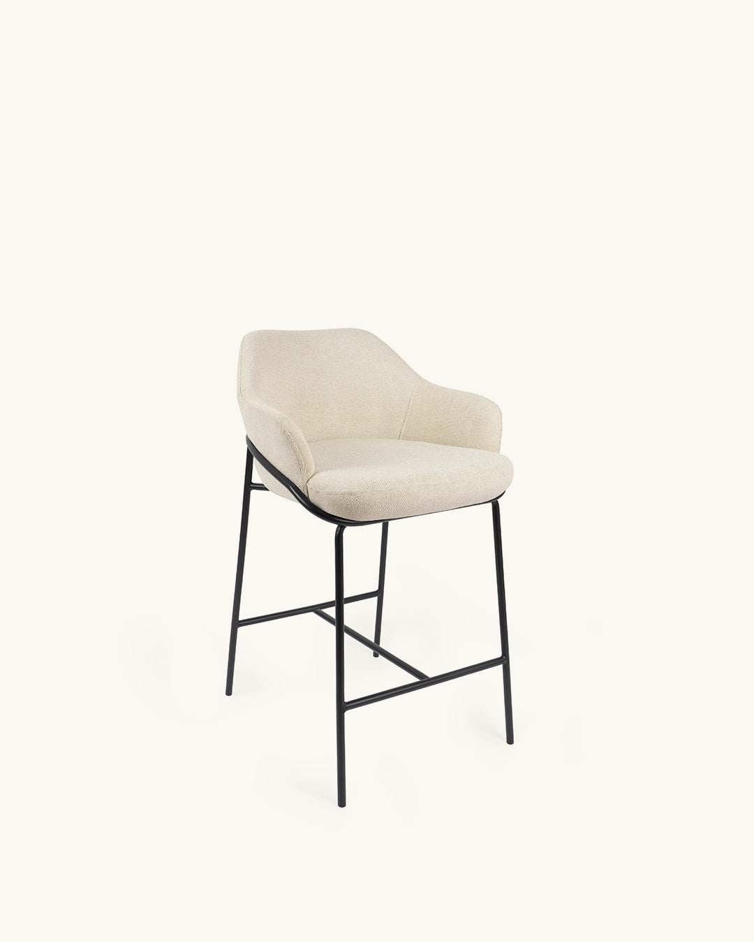 Wren // Beige - Negro Pack 4 taburetes bajos