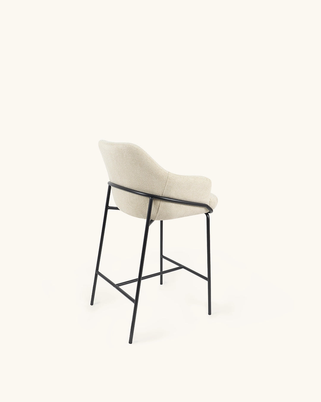 Wren // Beige - Negro Pack 4 taburetes bajos