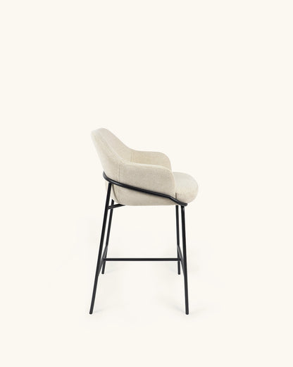 Wren // Bege - Preto Pack 4 bancos altos