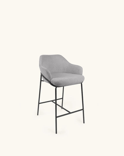 Wren // Gris Claro - Negro Pack 4 taburetes bajos