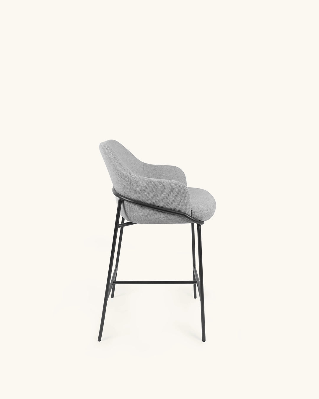 Wren // Gris Claro - Negro Pack 4 taburetes bajos