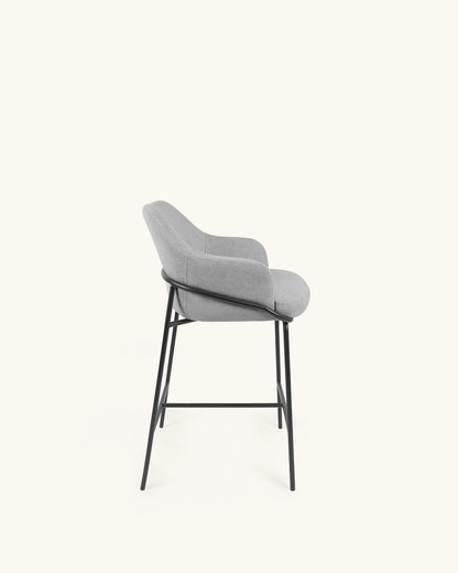 Wren // Gris Claro - Negro Pack 4 taburetes bajos