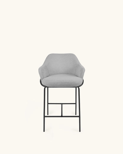Wren // Gris Claro - Negro Pack 4 taburetes bajos