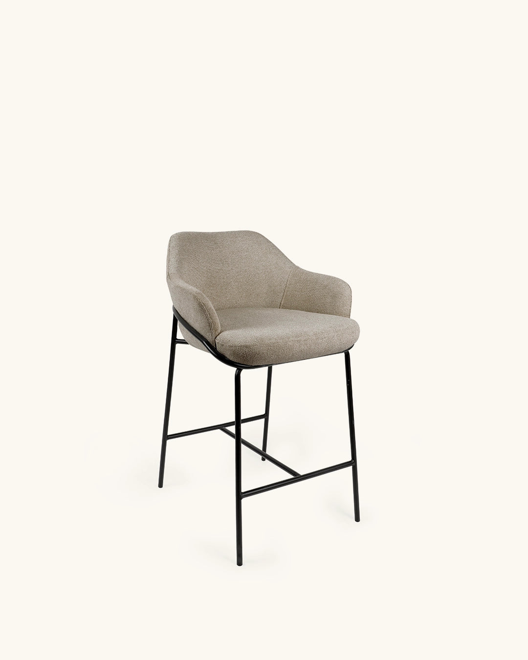 Wren // Taupe - Negro Pack 4 taburetes bajos
