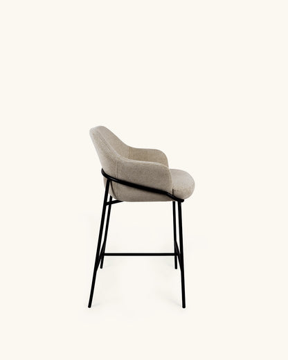 Wren // Taupe - Negro Pack 4 taburetes bajos