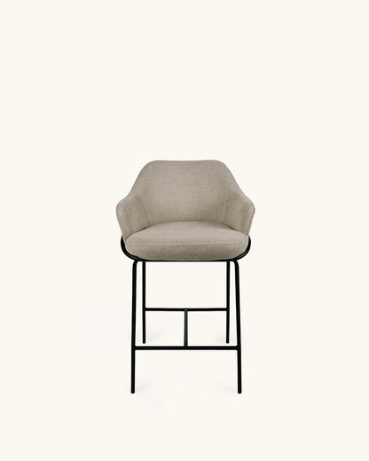 Wren // Taupe - Negro Pack 4 taburetes bajos