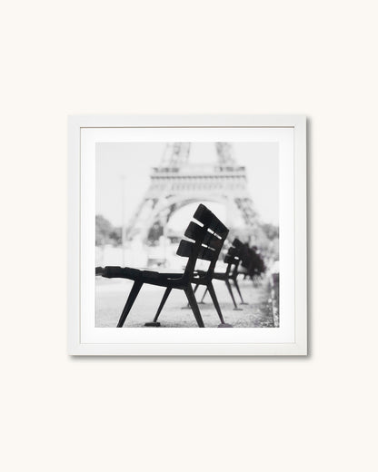 Cuadro foto Eiffel bench