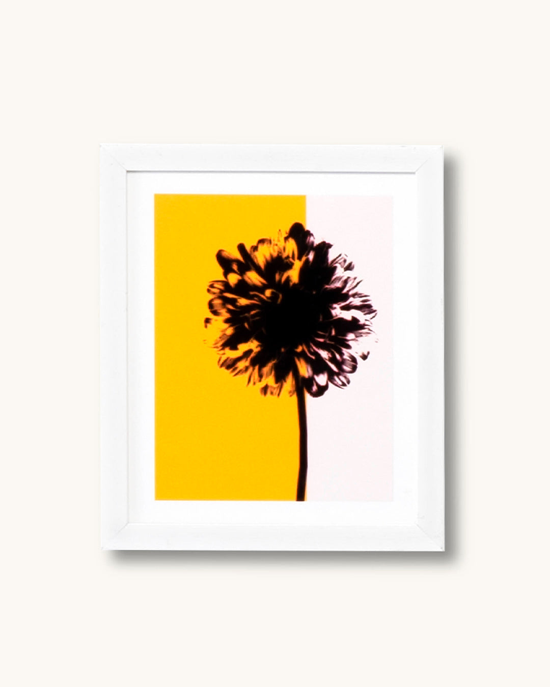 Pintura decorativa de dente-de-leão amarelo