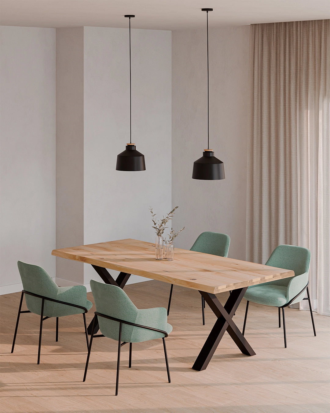 Mesa de comedor Neysa 220 negro