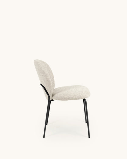 Veda // Bege-Preto Pack 2 Cadeiras