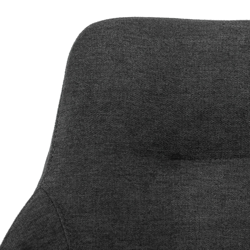 Silla de comedor tapizada Kaija gris oscuro - Detalle tapizado
