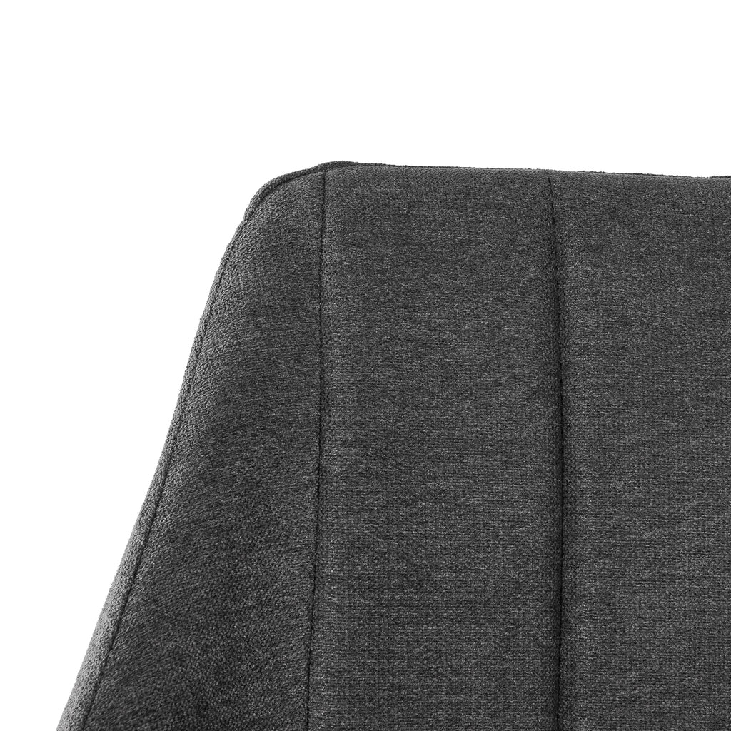 Silla de comedor tapizada Nola gris oscuro - Detalle tapizado