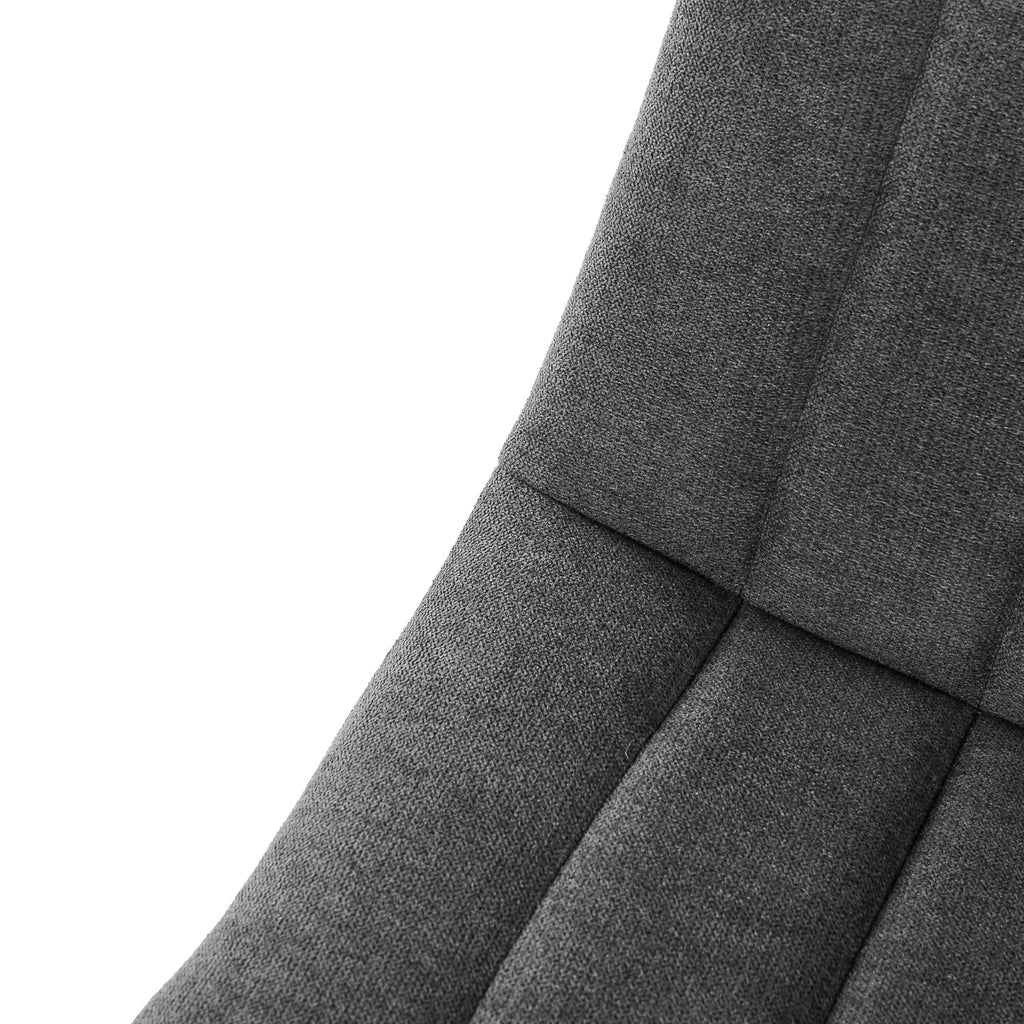 Silla de comedor tapizada Omala gris oscuro - Detalle tapizado