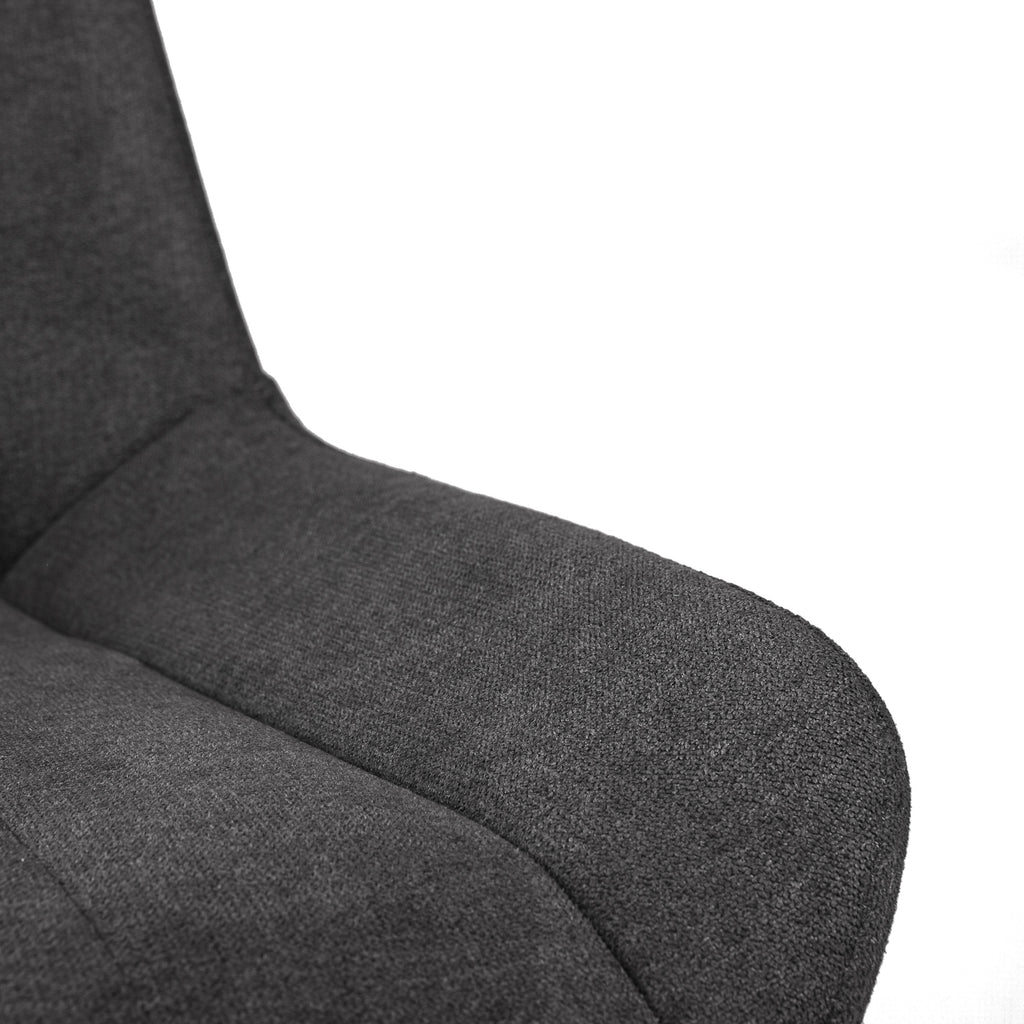 Silla de comedor Giva gris oscuro - Detalle asiento
