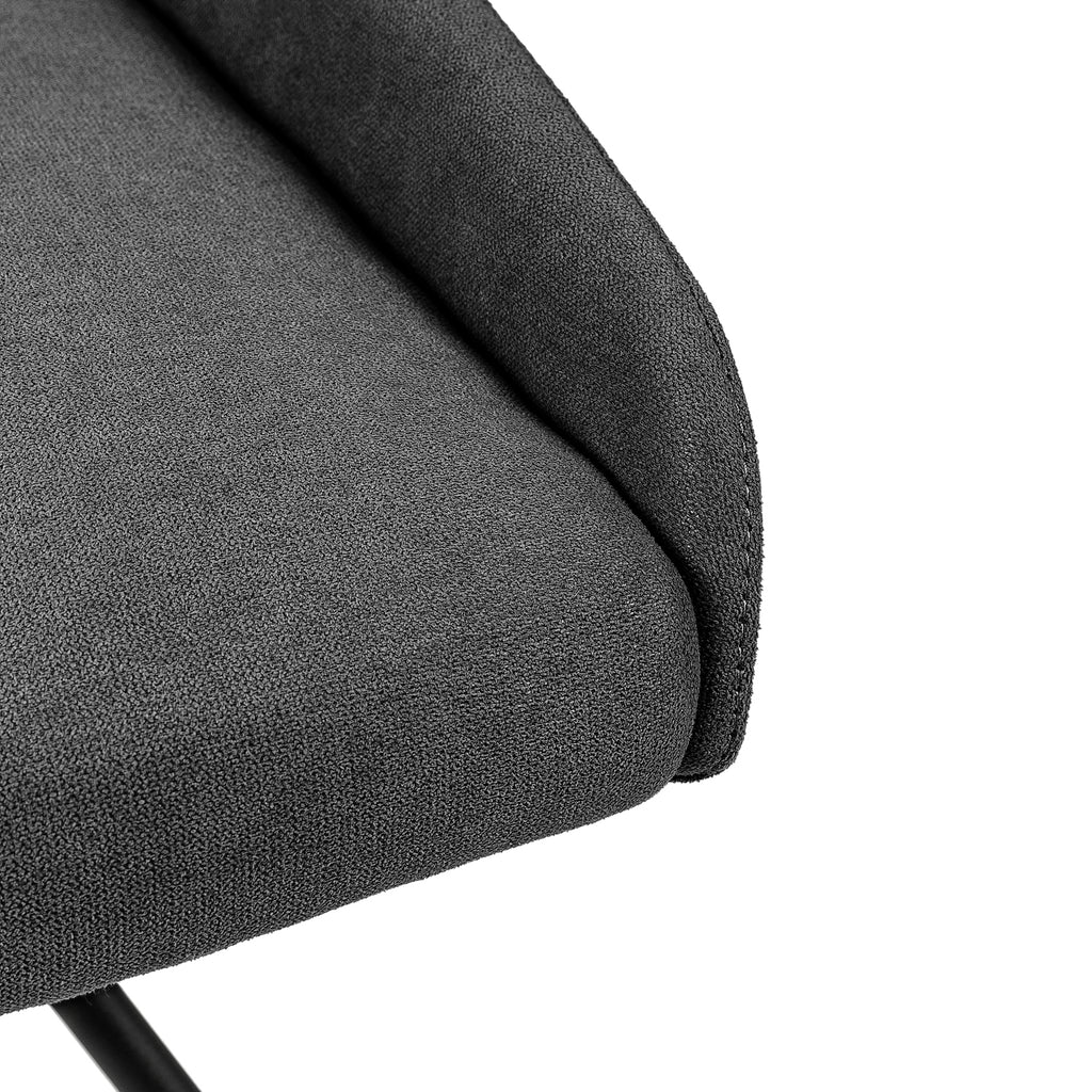 Silla de comedor Tarak gris oscuro - Detalle tapizado asiento