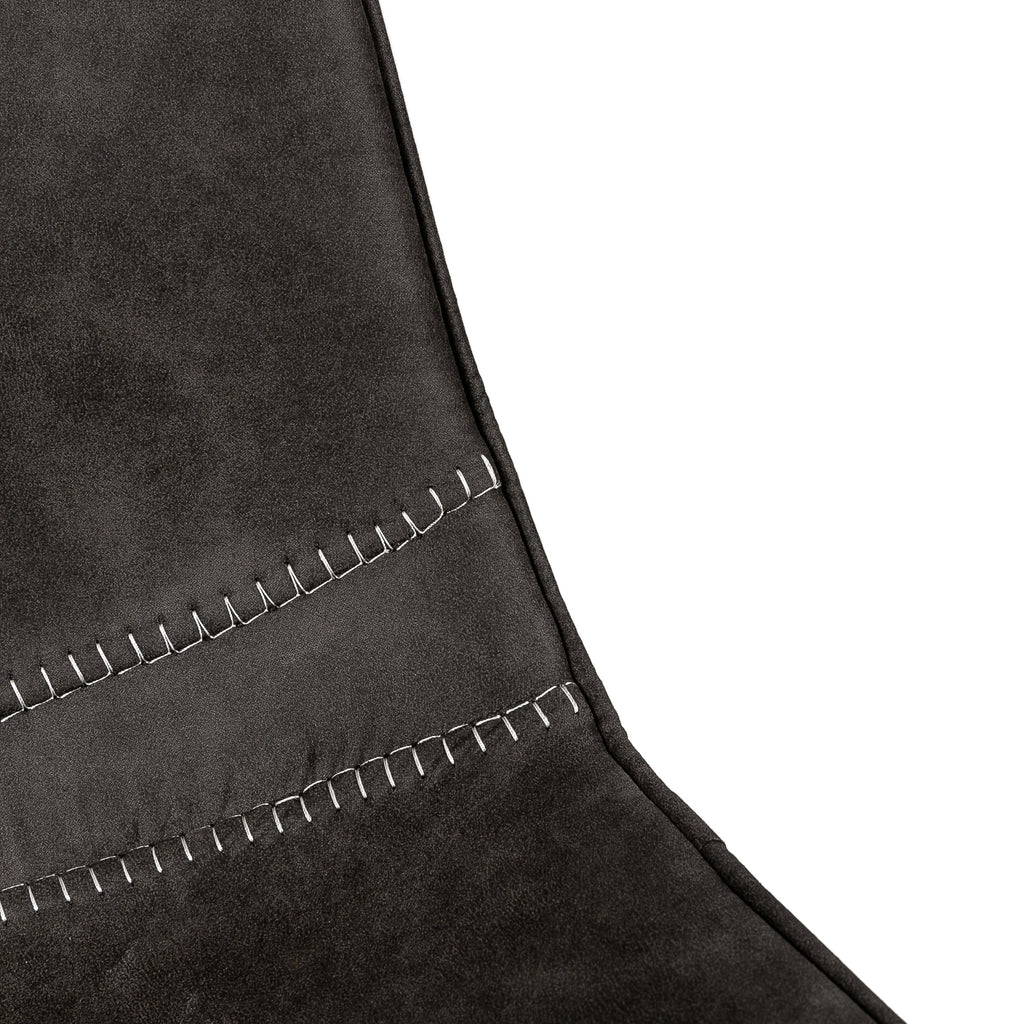 Silla de comedor tapizada Akka gris oscuro - Detalle tapizado