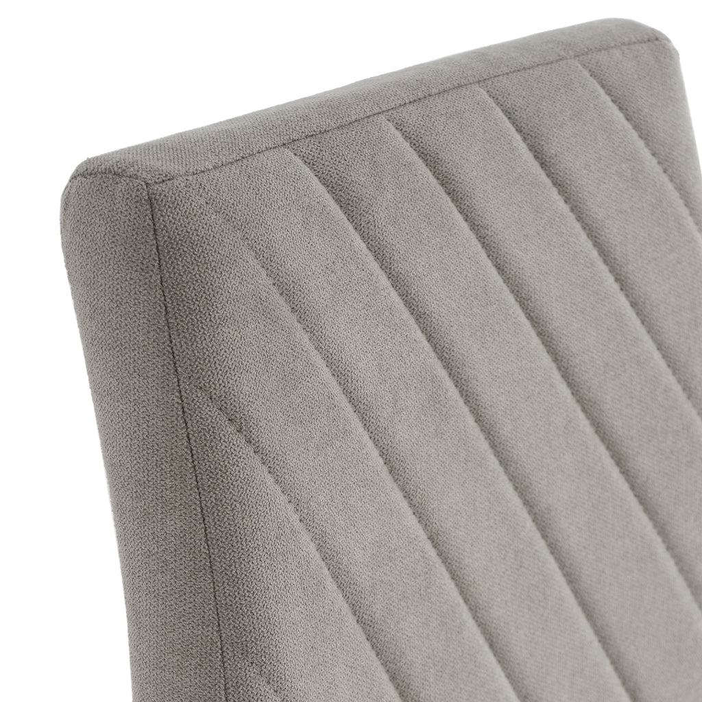Silla tapizada Lalit gris claro - Detalle tapizado