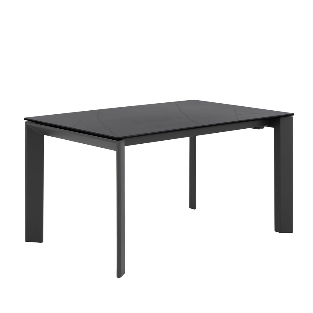 Mesa extensible Salla 140 sahara negro - Perspectiva frontal