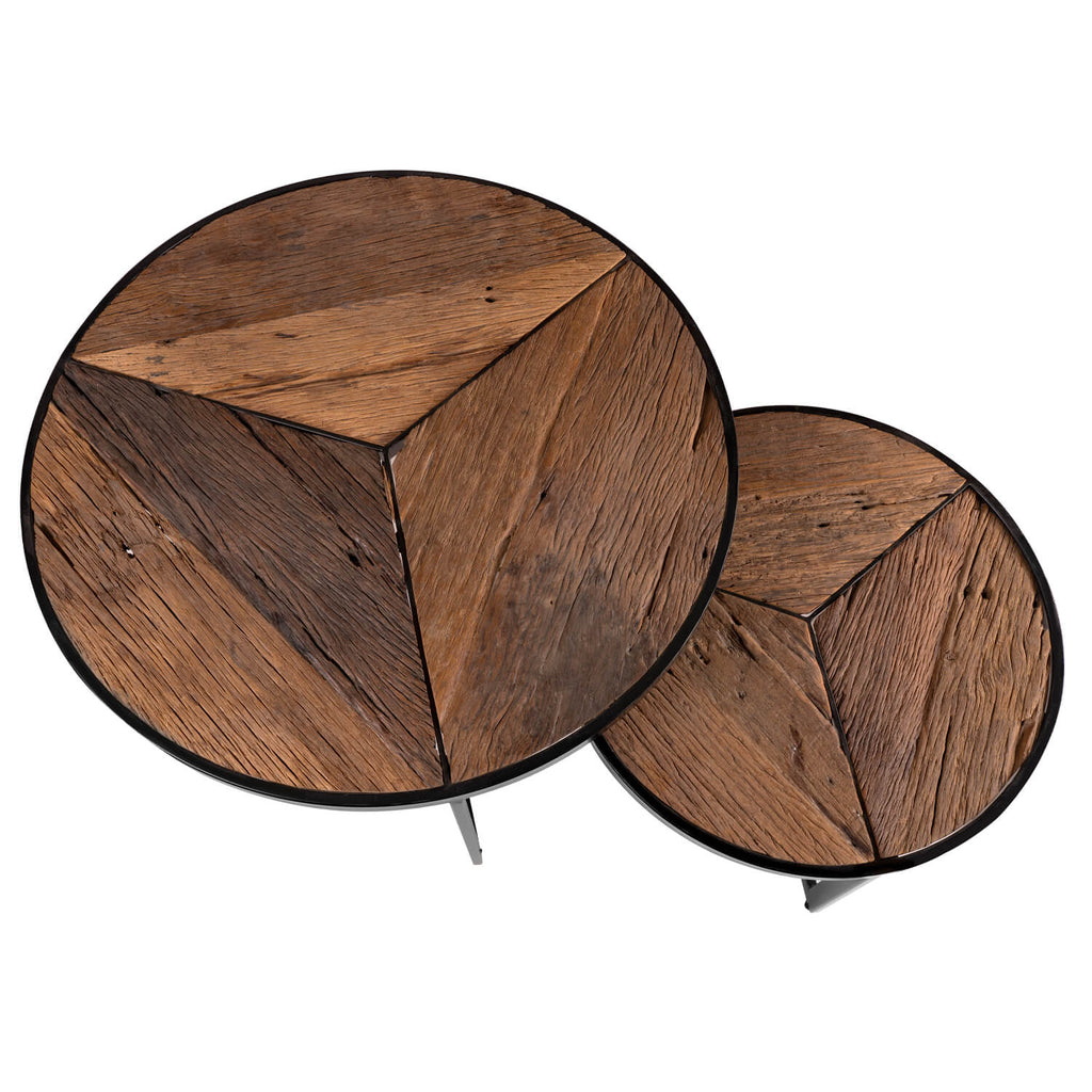 Mesa de centro Ronav dos piezas madera negro - Detalle tapa