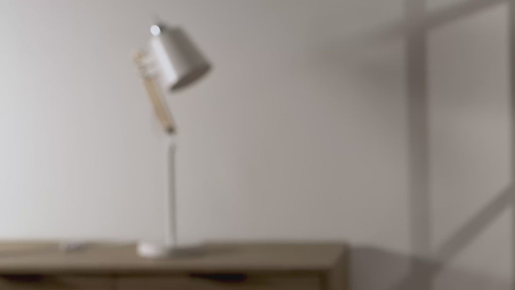 Lámpara de mesa Varun blanco - Video