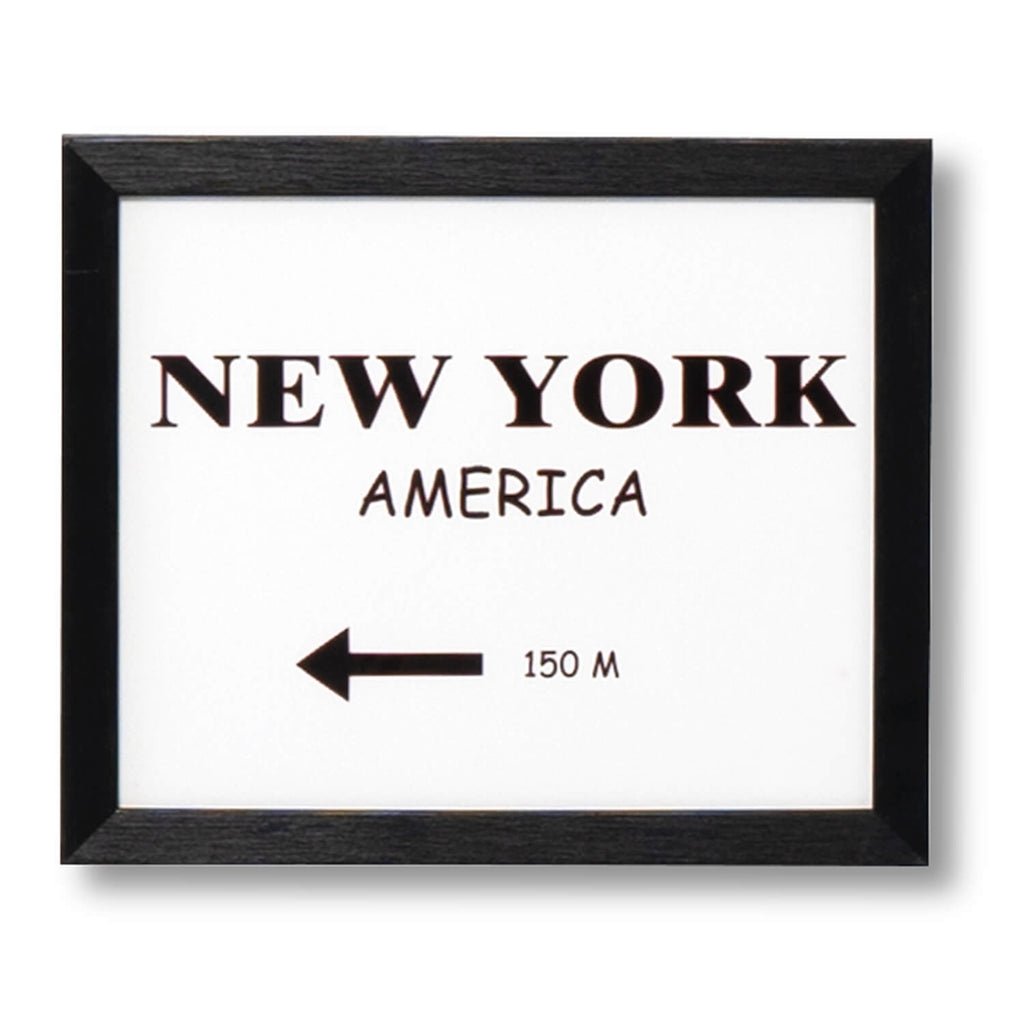 Cuadro ciudades Near New York marco negro - Vista frontal