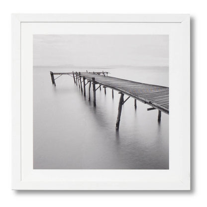Cuadro foto Sea dock marco blanco - Vista frontal