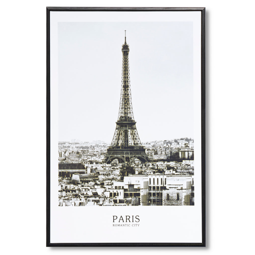 Cuadro foto Eiffel tower marco negro - Vista frontal
