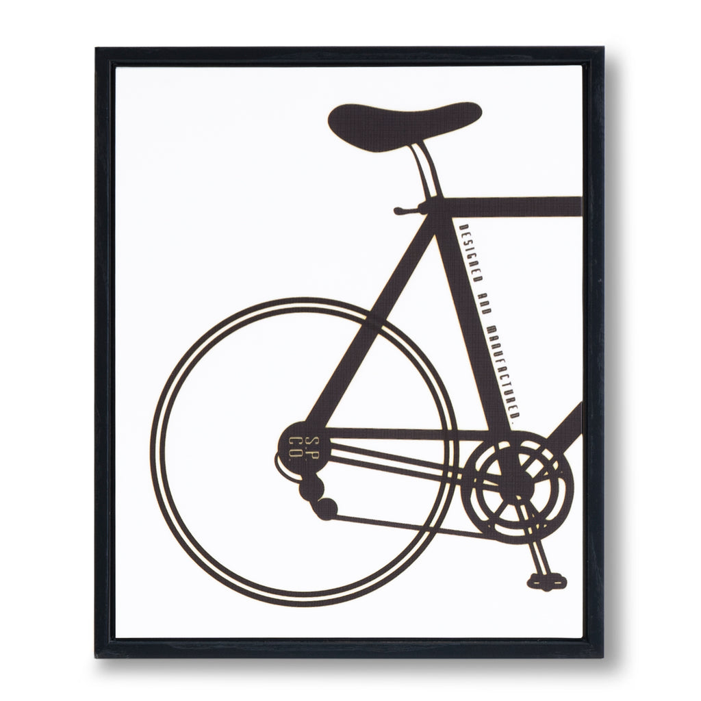 Cuadro minimalista Bycicle marco negro - Vista frontal