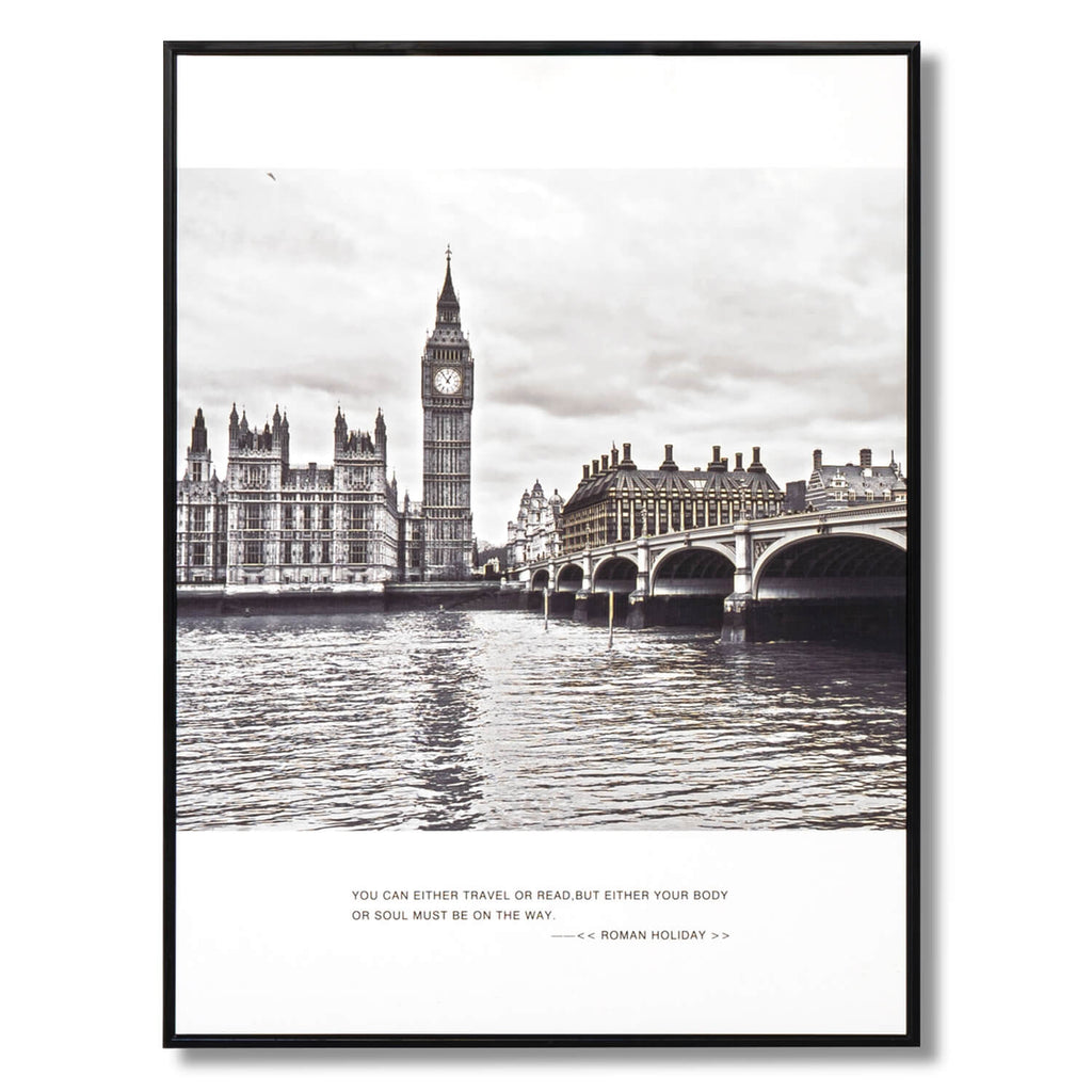Cuadro foto London Big Ben marco negro - Vista frontal