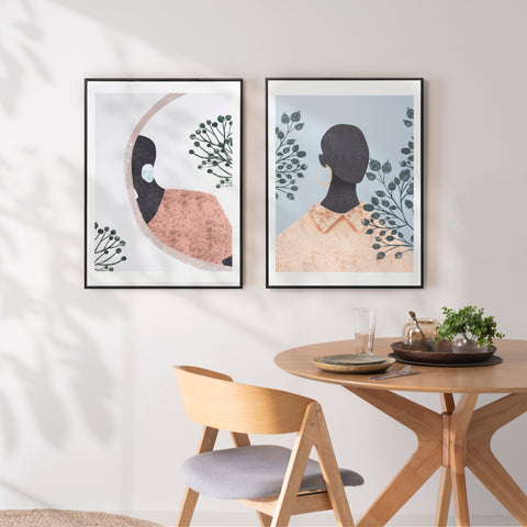 Set de decoración de pared abstracto moderno de 3 piezas, cuadro cuadrado  sobre lienzo con marco para salón