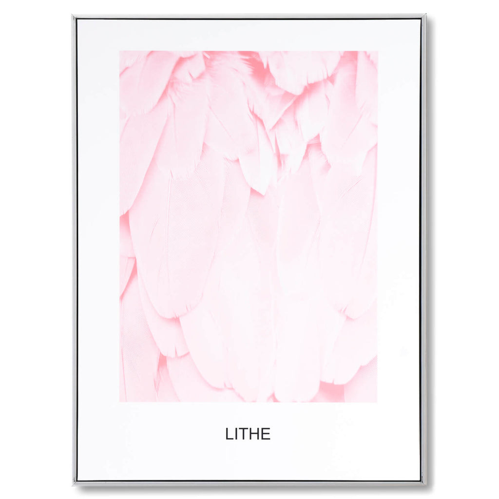 Cuadro abstracto Pink lithe marco blanco - Vista frontal
