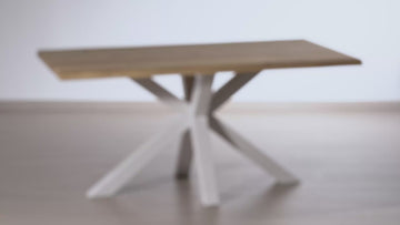 Mesa de comedor Lasya 160 blanco tapa roble - Video