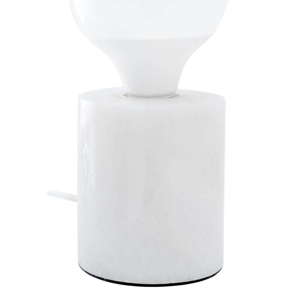 Lámpara de mesa Lakshit blanco - Detalle base
