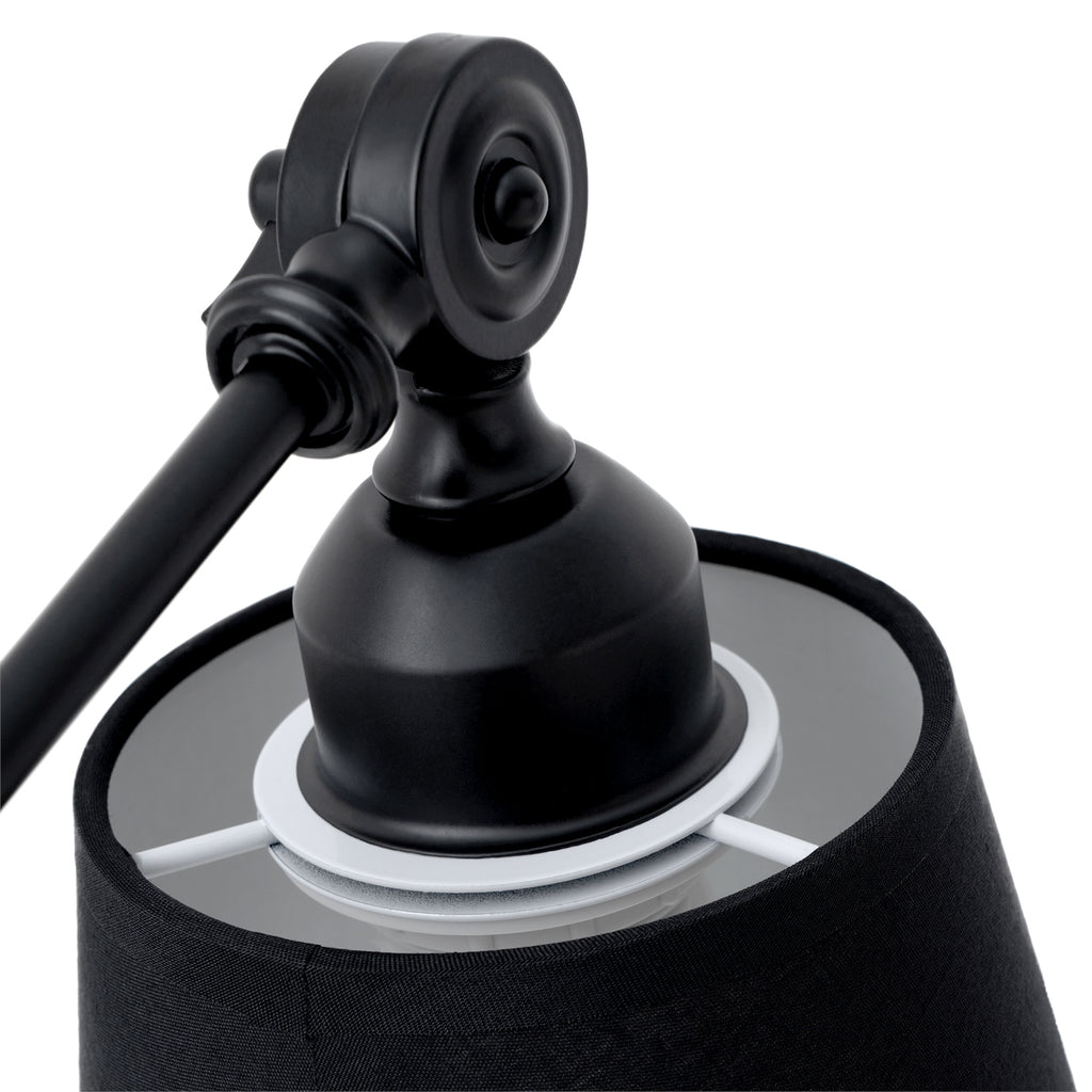 Lámpara de mesa Tulsi negro - Detalle embellecedor lámpara
