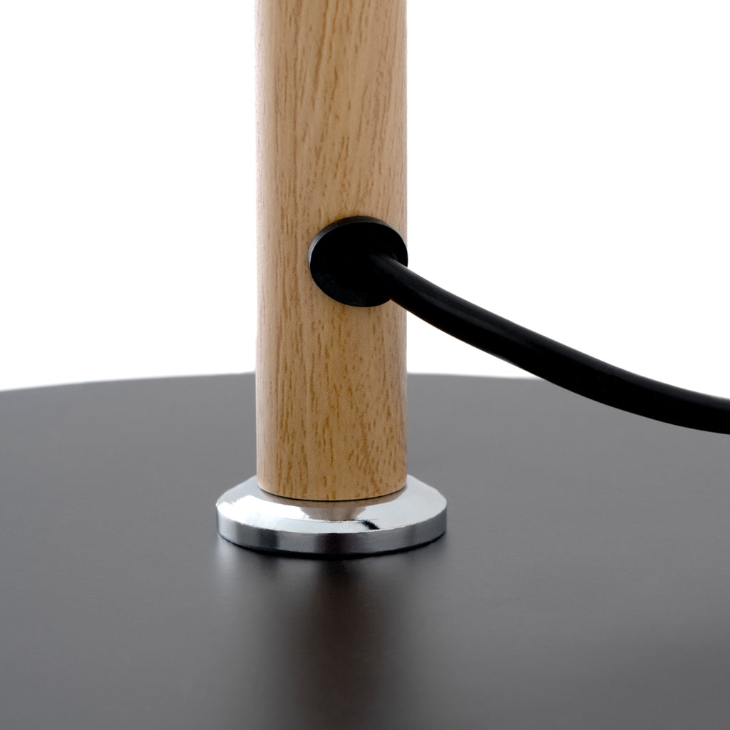 Lámpara de mesa Tulsi negro - Detalle cableado